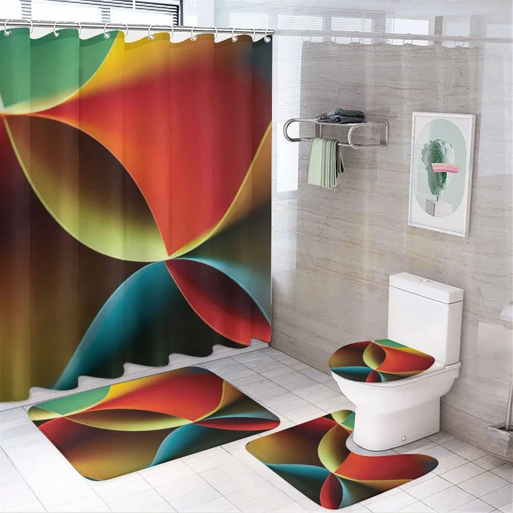 Graphic Colored — 4-Piece Bathroom Set preview