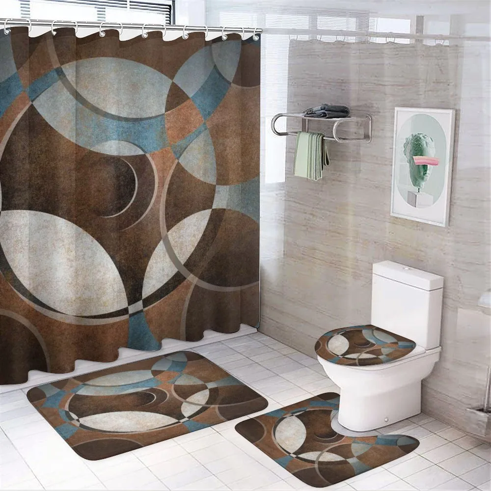 Grunge Vintage Rounds — 4-Piece Bathroom Set preview
