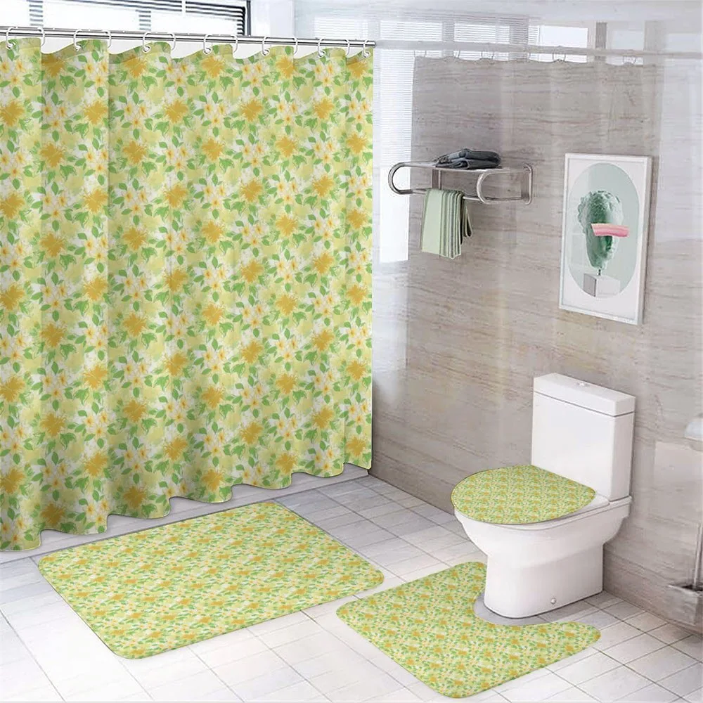 Hibiscus Plumeria — 4-Piece Bathroom Set preview