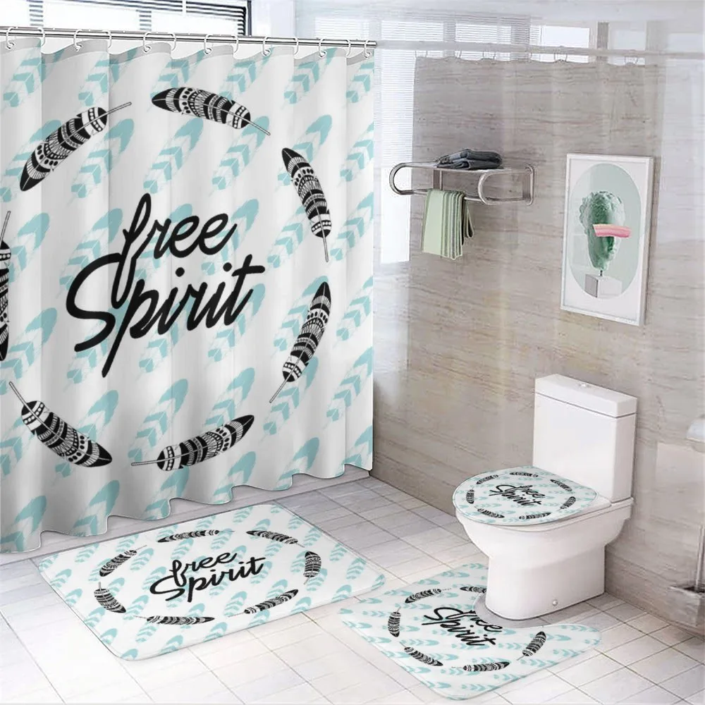 Little Feather Circle — 4-Piece Bathroom Set preview