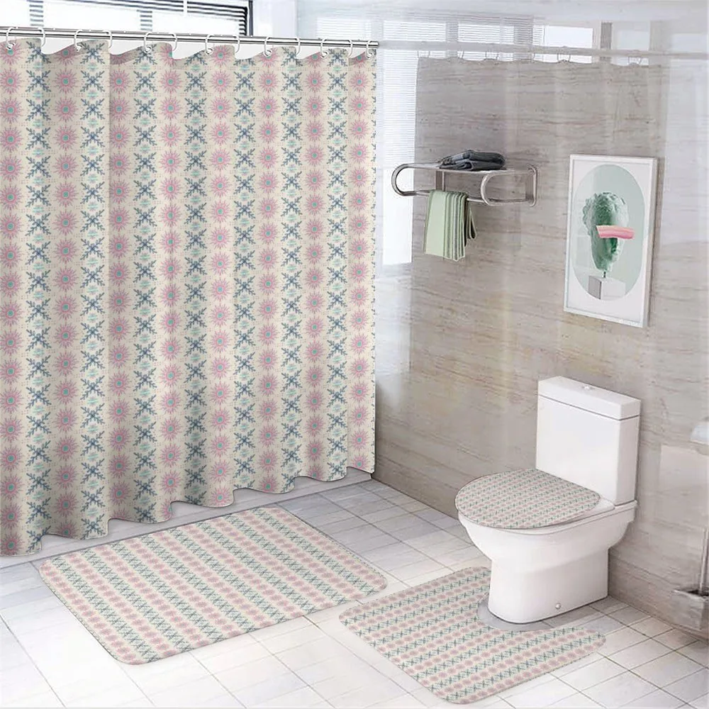 Ornamental Floral and Hip — 4-Piece Bathroom Set preview