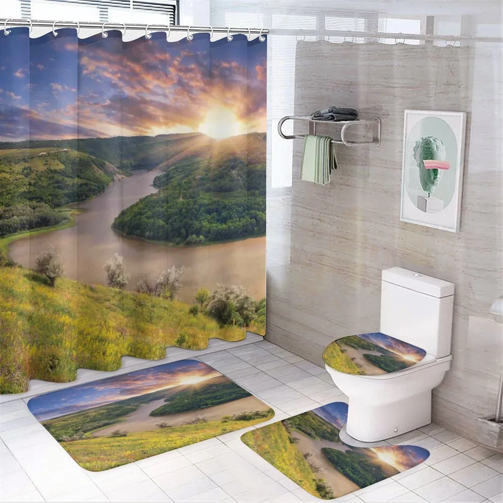 Rising Sun Calm River — 4-Piece Bathroom Set preview
