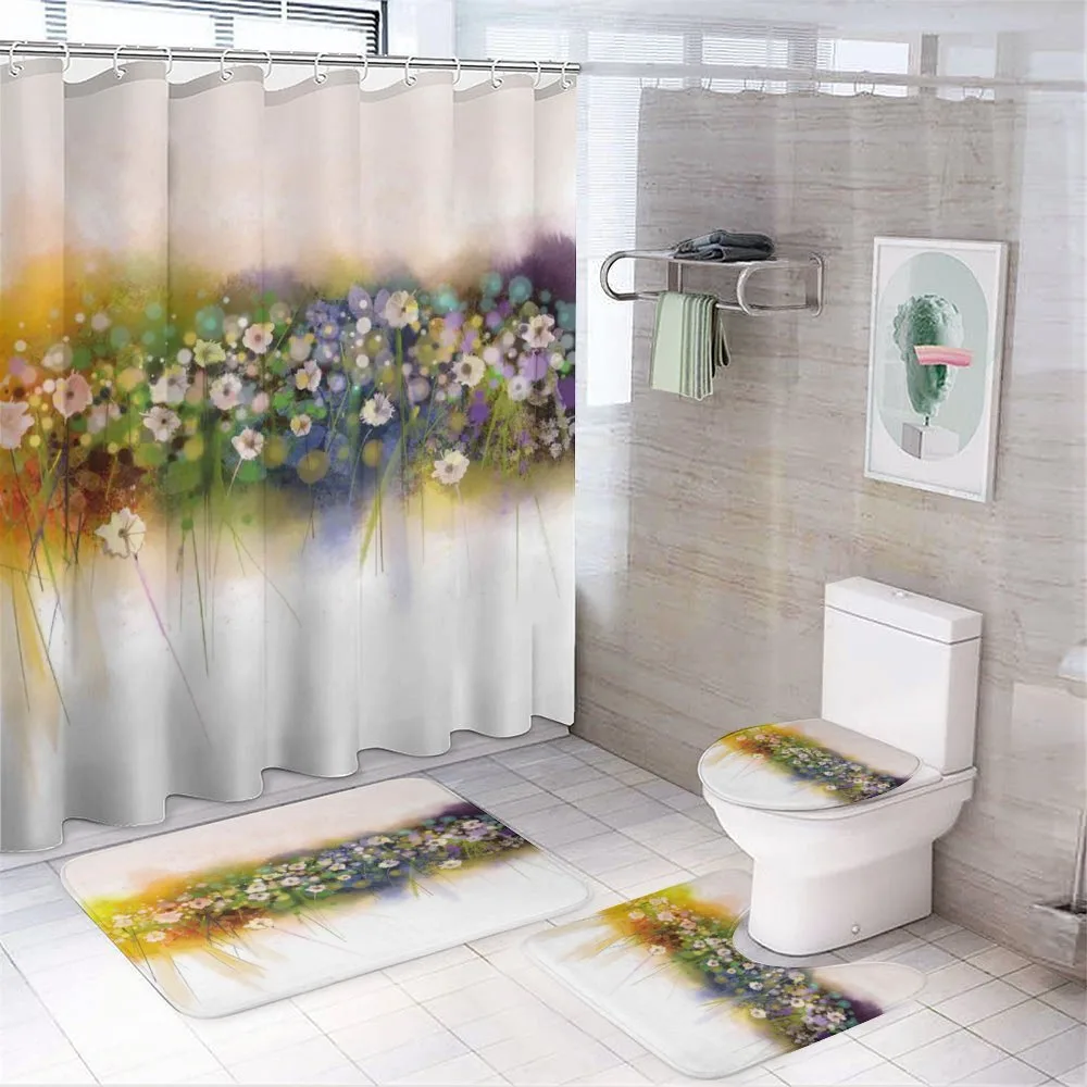 Romance Flowers Bouquet — 4-Piece Bathroom Set preview