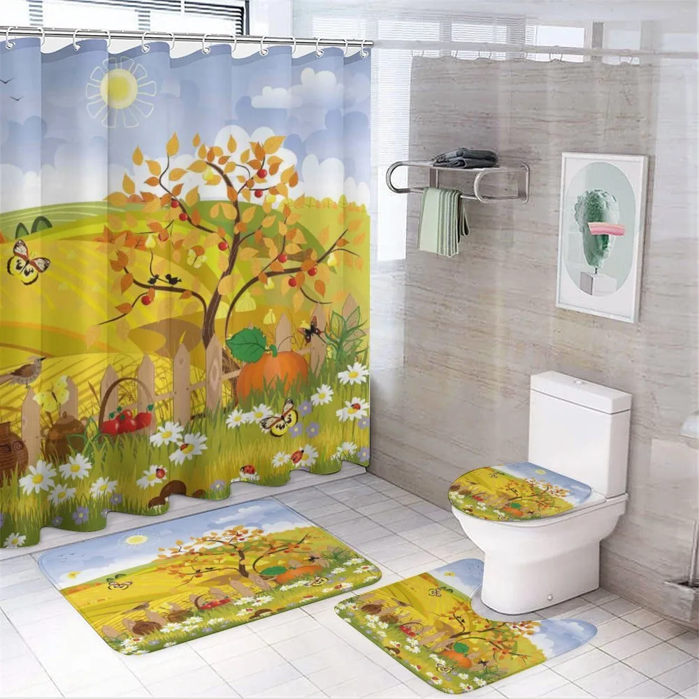 Autumn Garden Daisies — 4-Piece Bathroom Set preview