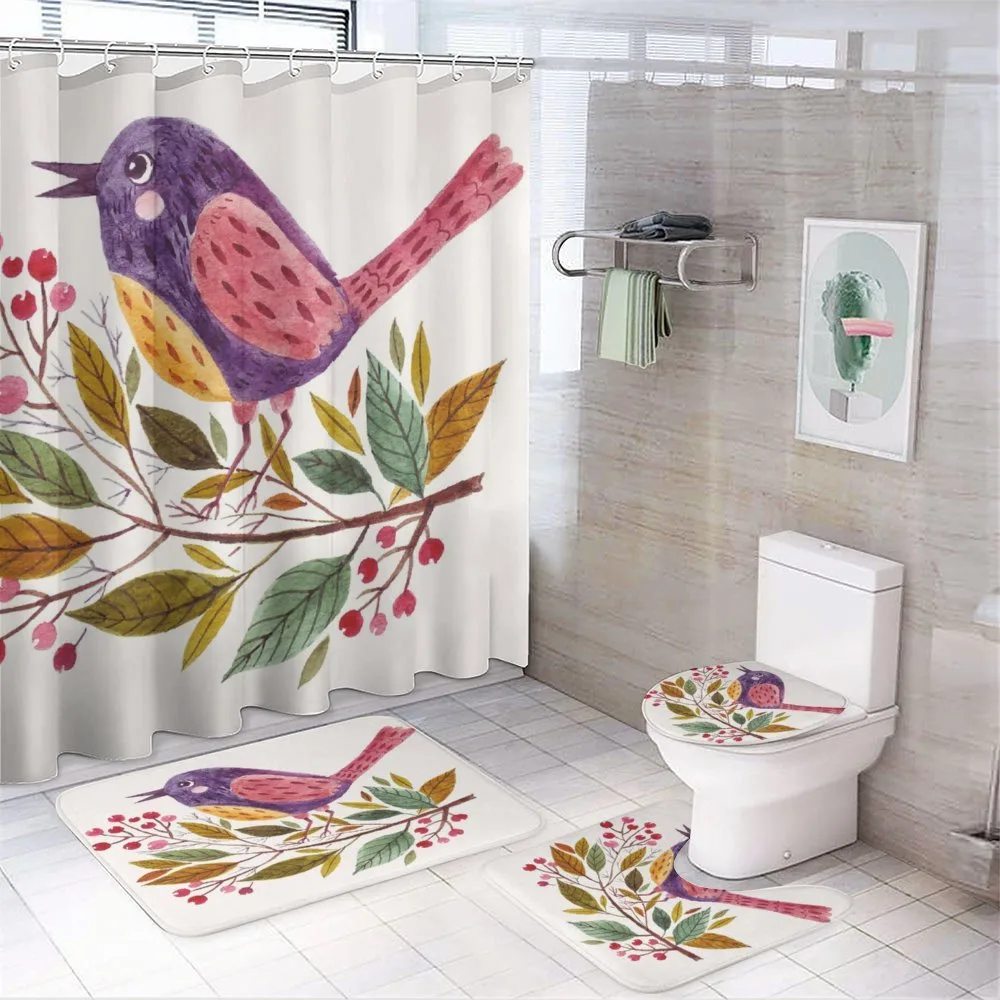 Birds on a Branch — 4-Piece Bathroom Set preview