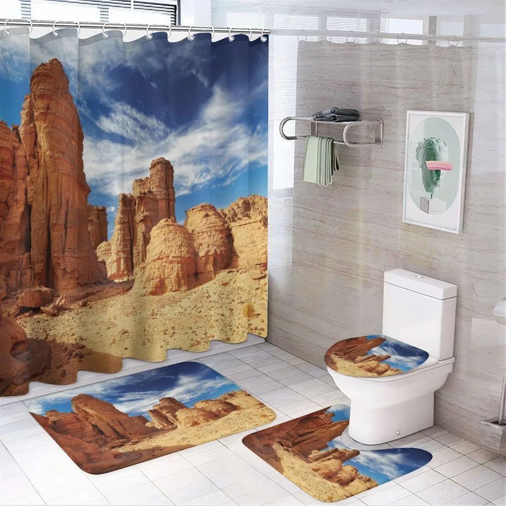 Bizarre Sandstone Cliffs 4-Piece Bathroom Set product video