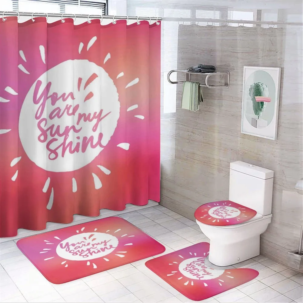 Maroon Sun — 4-Piece Bathroom Set preview
