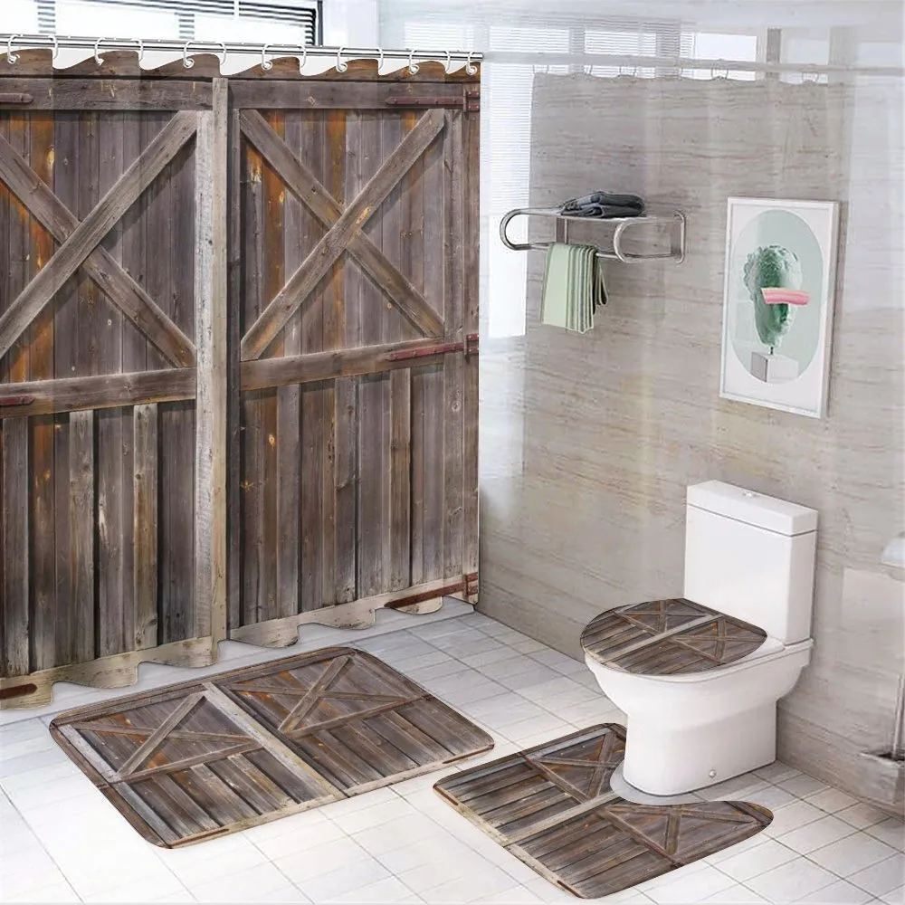 Old Wooden Warehouse — 4-Piece Bathroom Set preview