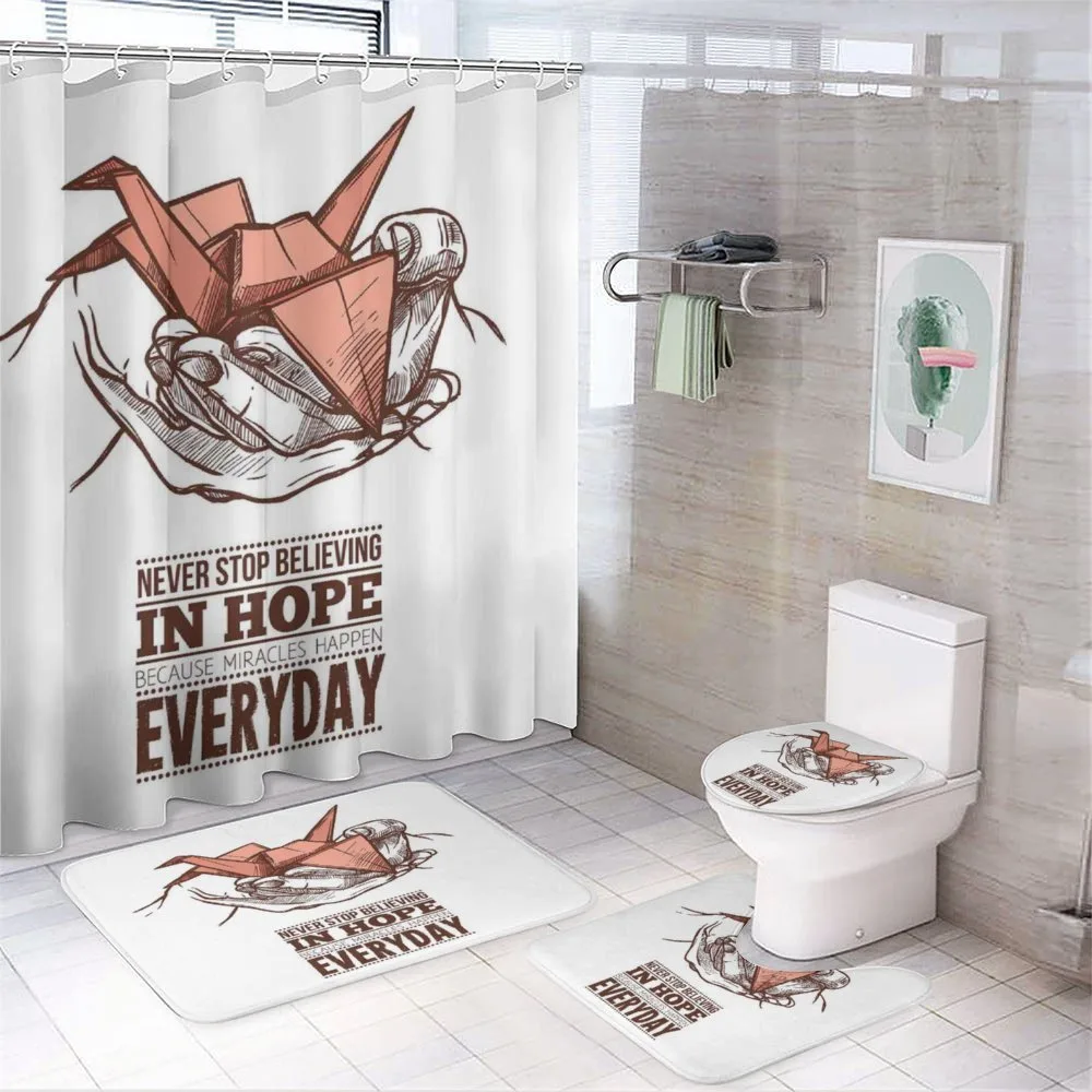 Sketch Hands and Crane — 4-Piece Bathroom Set preview