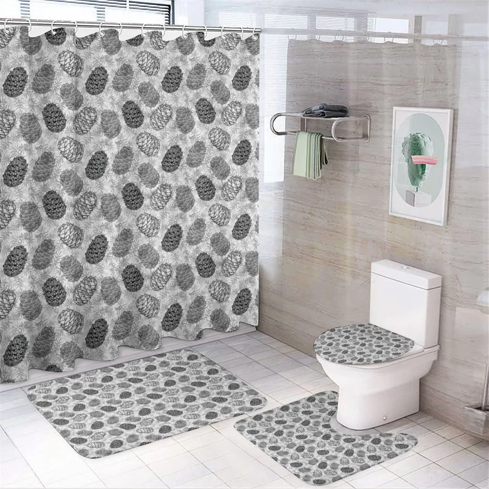 Abstract Sketch Style — 4-Piece Bathroom Set preview
