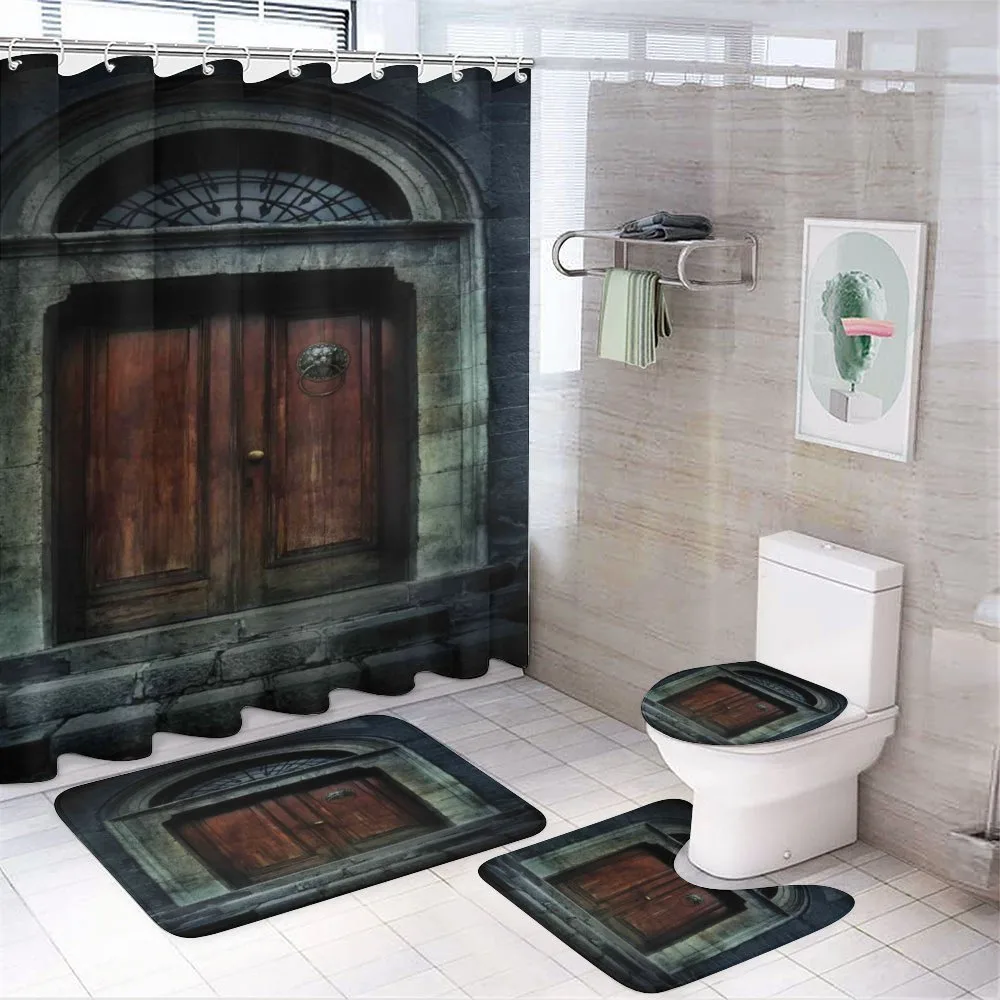 Antique Wooden Door — 4-Piece Bathroom Set preview