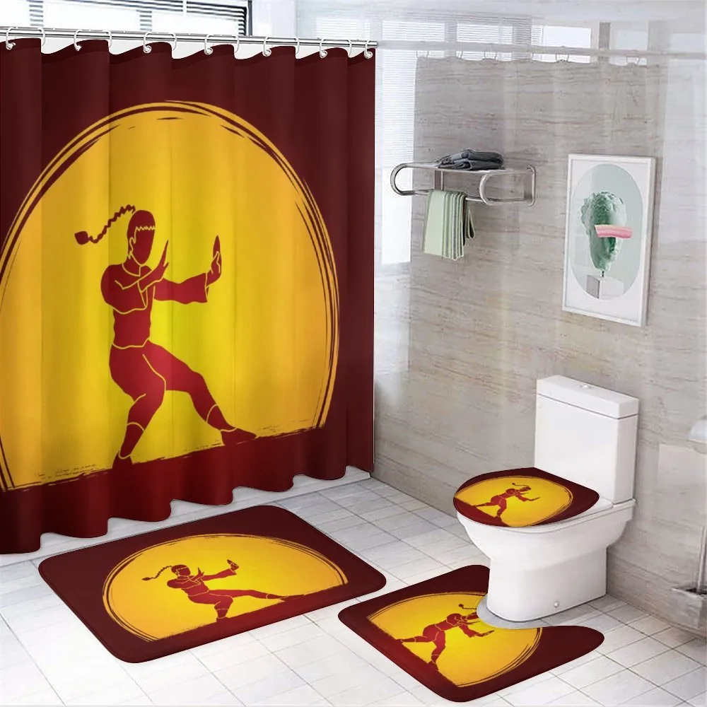 Bicolour Karate Pose Moon — 4-Piece Bathroom Set preview