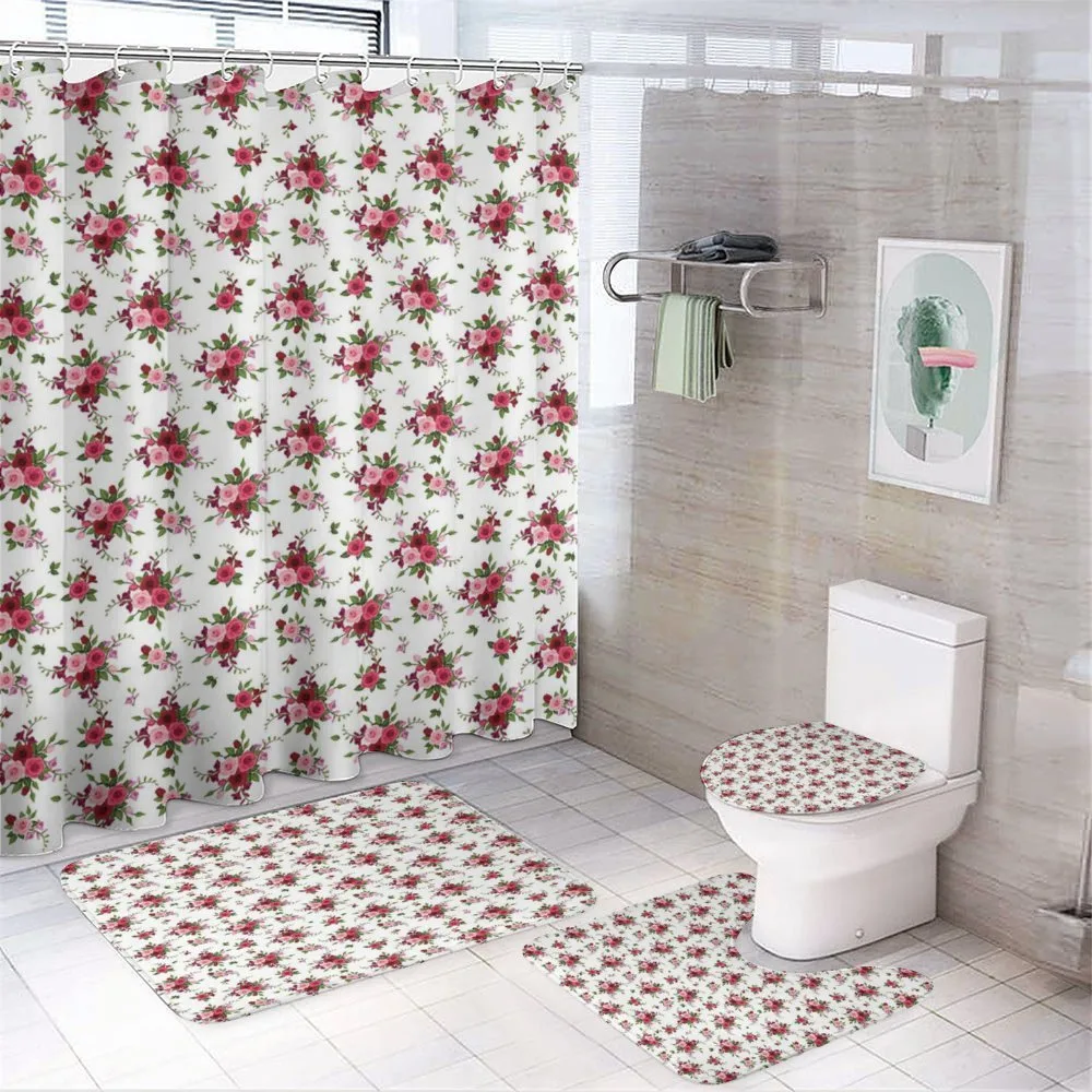 Bridal Bouquets Roses — 4-Piece Bathroom Set preview