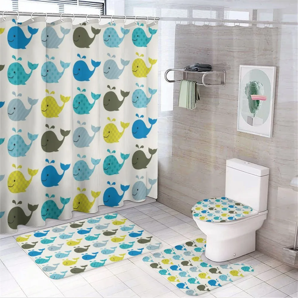 Childish Pattern Big Fish — 4-Piece Bathroom Set preview