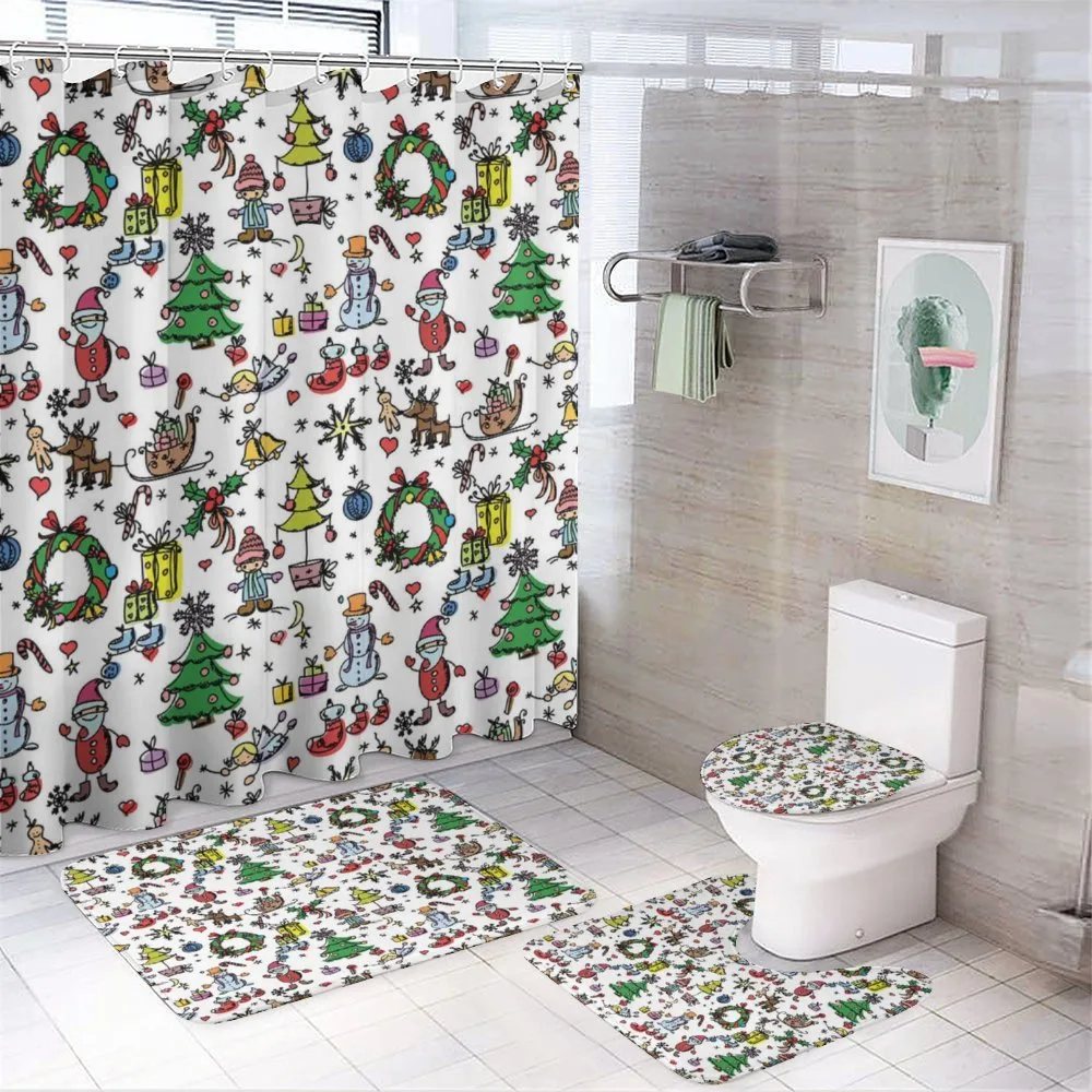 Christmas Cartoon — 4-Piece Bathroom Set preview