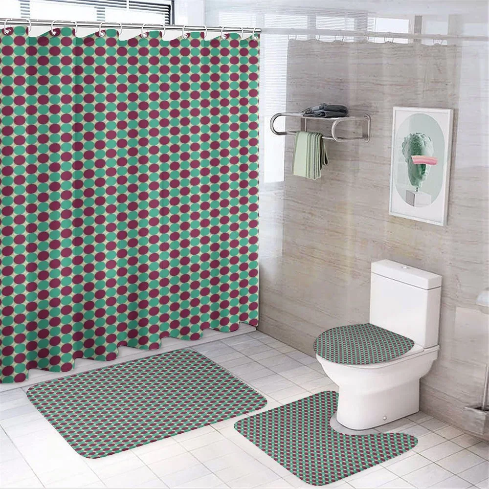 Circles in Squares — 4-Piece Bathroom Set preview