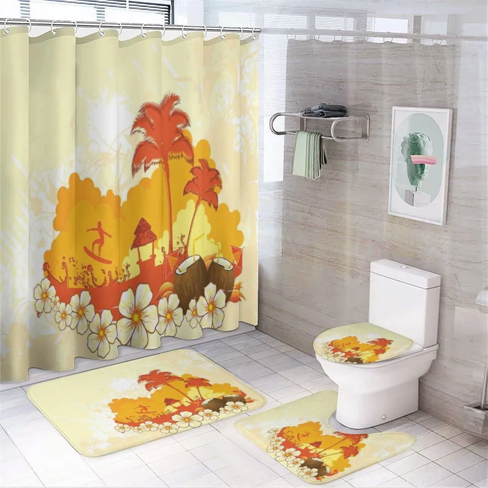 Coconut Cocktails and Palms — 4-Piece Bathroom Set preview