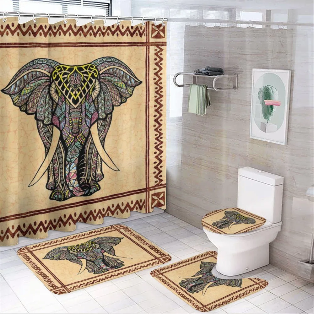 Colorful Animal Design — 4-Piece Bathroom Set preview