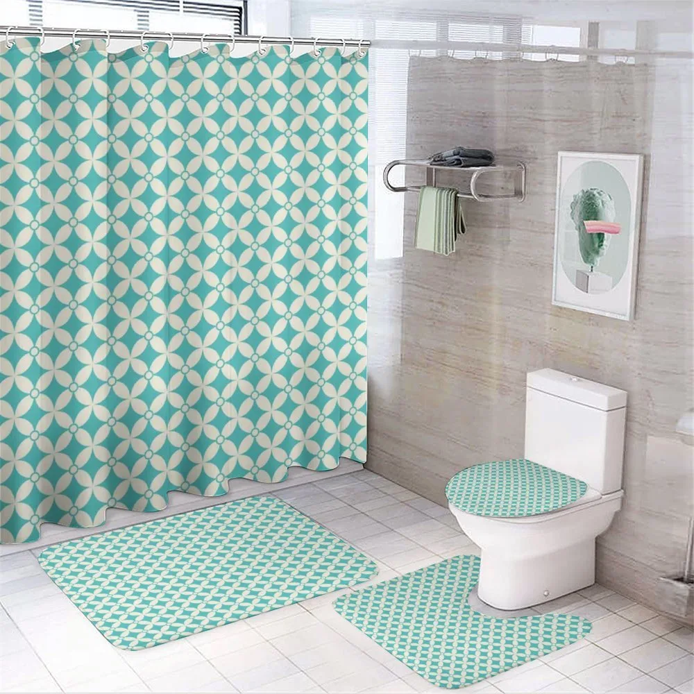 Diamonds and Circles 4-Piece Bathroom Set product video