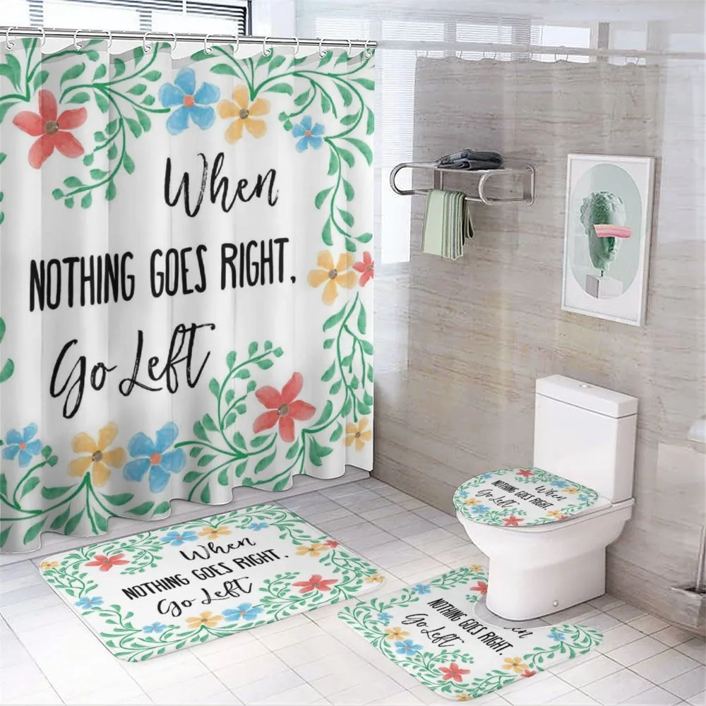 Flowers Wisdom Life 4-Piece Bathroom Set product video