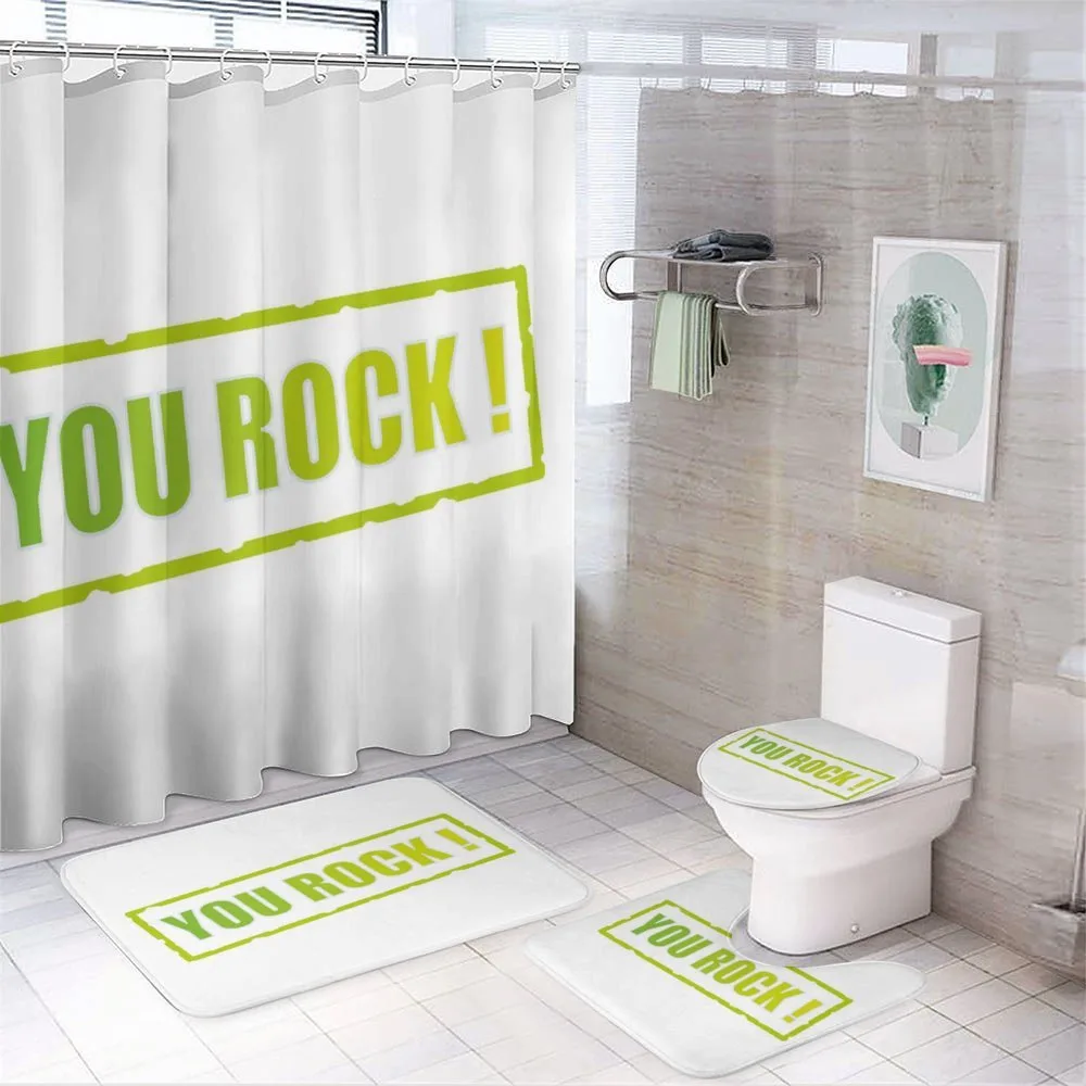 Motivational Stamp Motto — 4-Piece Bathroom Set preview