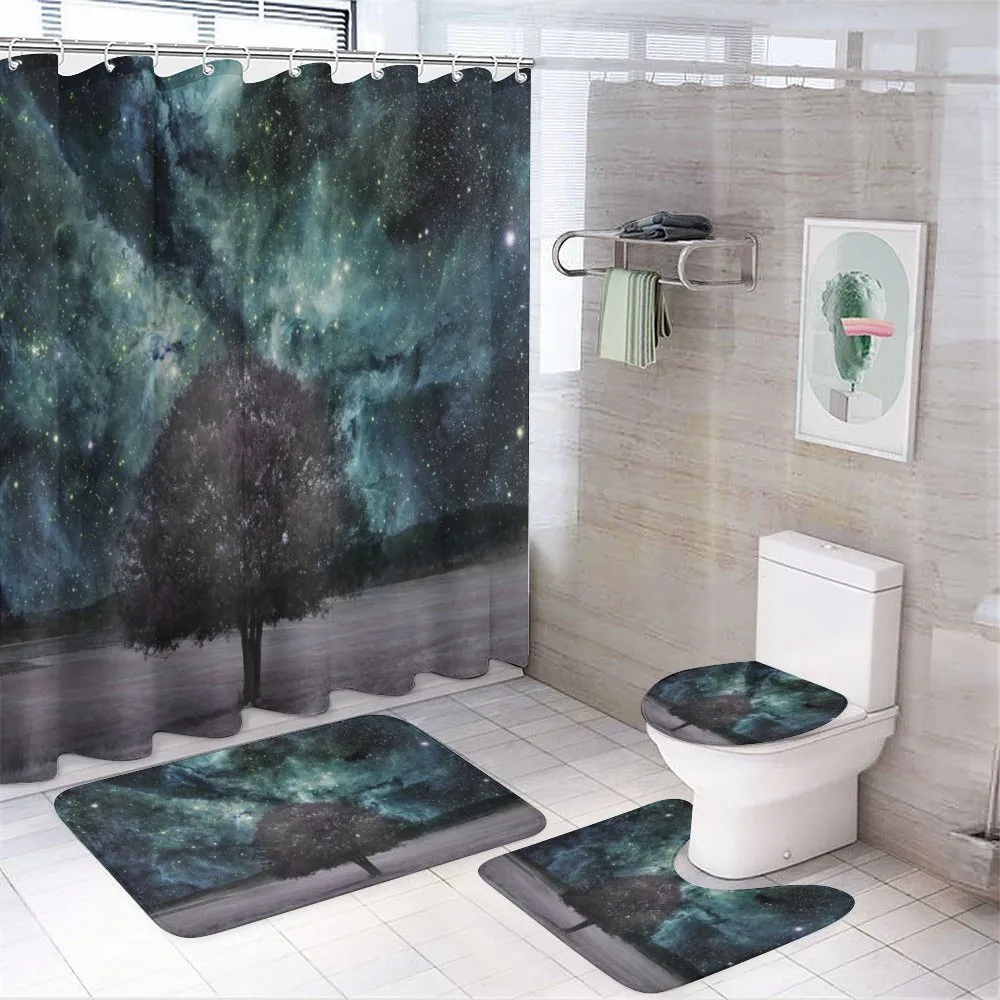 Nebula Galaxy Planet Tree — 4-Piece Bathroom Set preview
