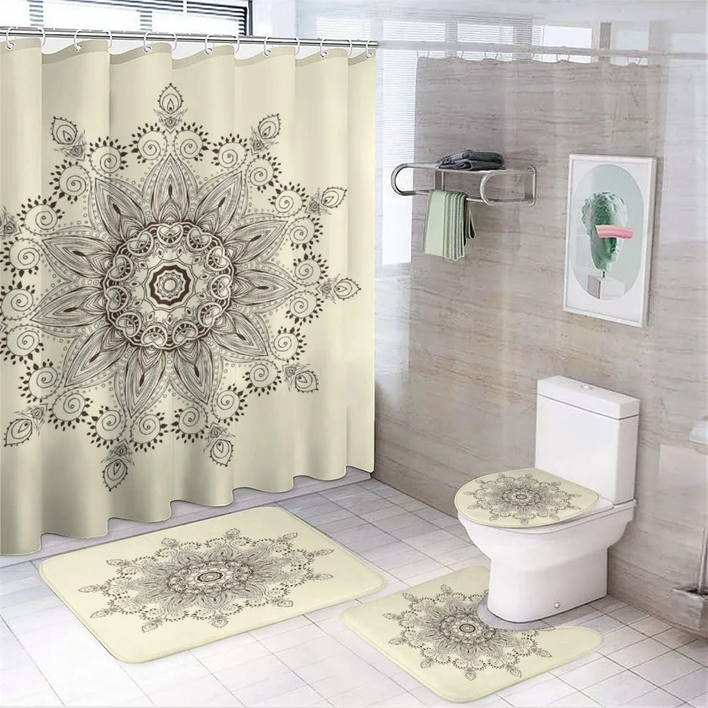 Oriental Lace Motif Pattern — 4-Piece Bathroom Set preview