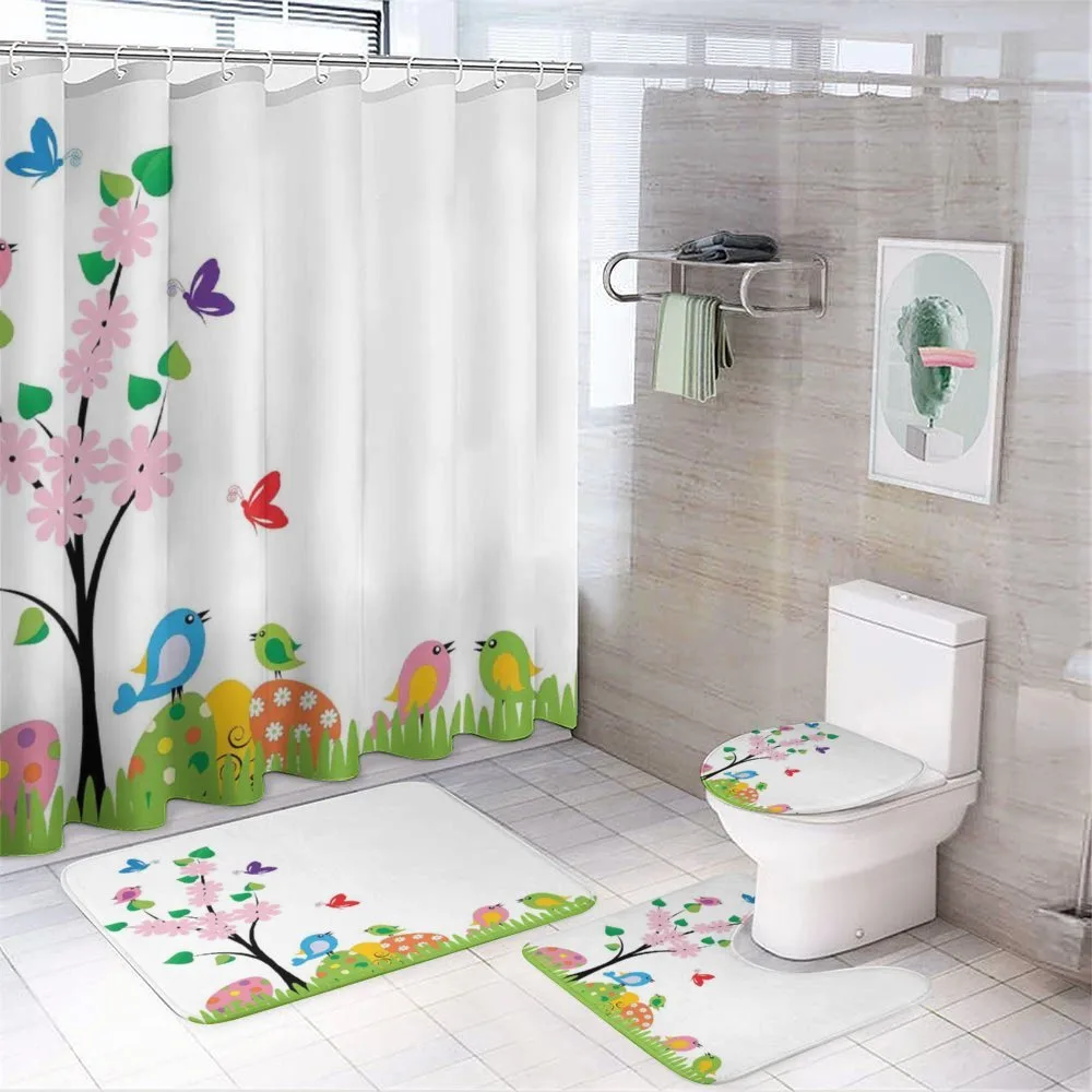 Spring Illustration — 4-Piece Bathroom Set preview