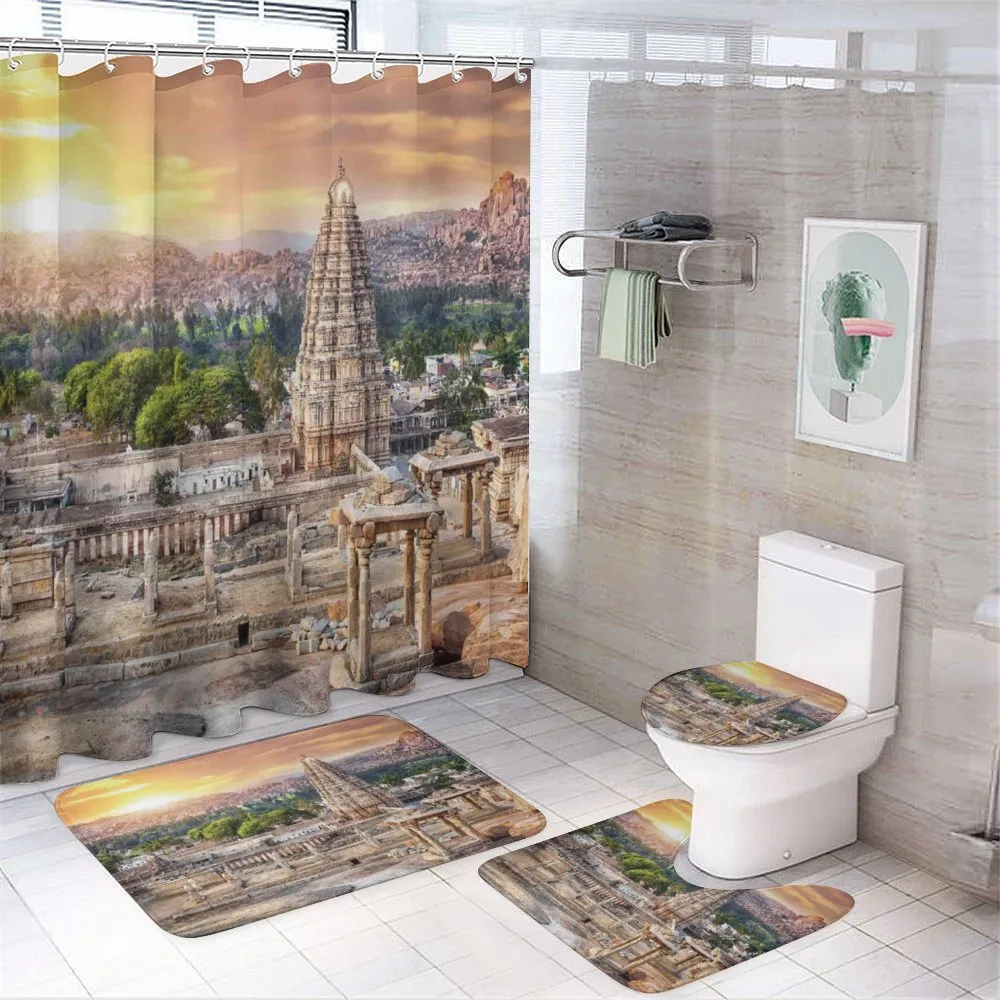 Tower Building at Sunset — 4-Piece Bathroom Set preview