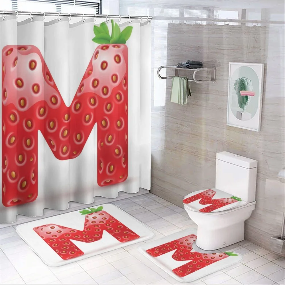 Vegan Typescript Font — 4-Piece Bathroom Set preview