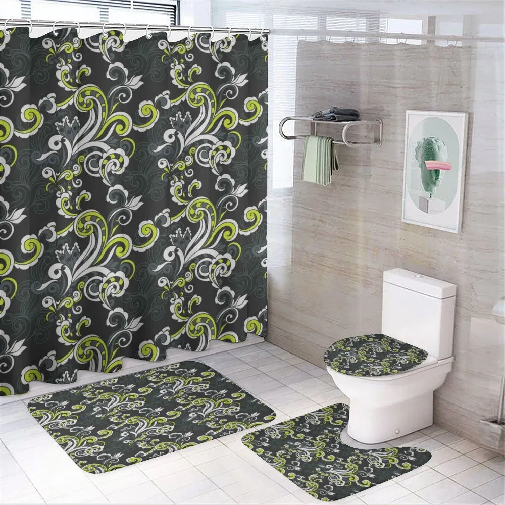 Vintage Foliage Swirls — 4-Piece Bathroom Set preview