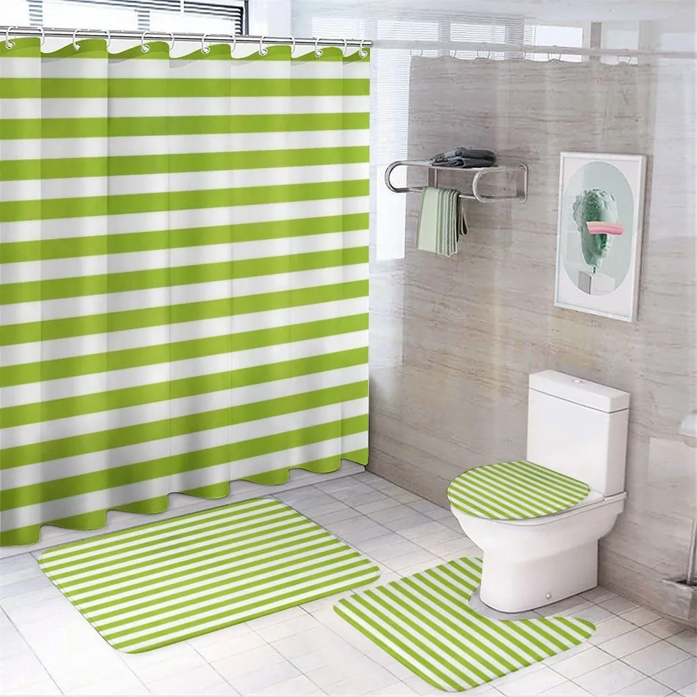 Watercolor Lines — 4-Piece Bathroom Set preview