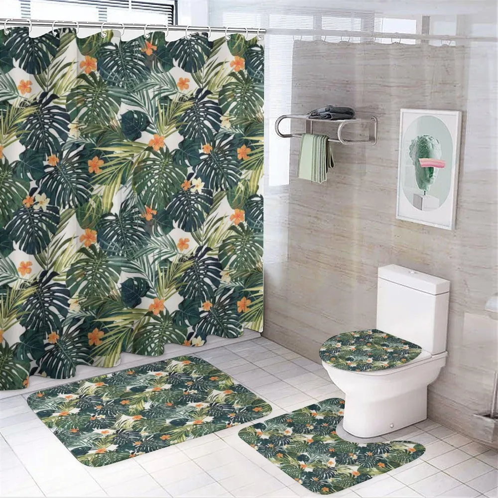 Botanic Tropic Leaves — 4-Piece Bathroom Set preview