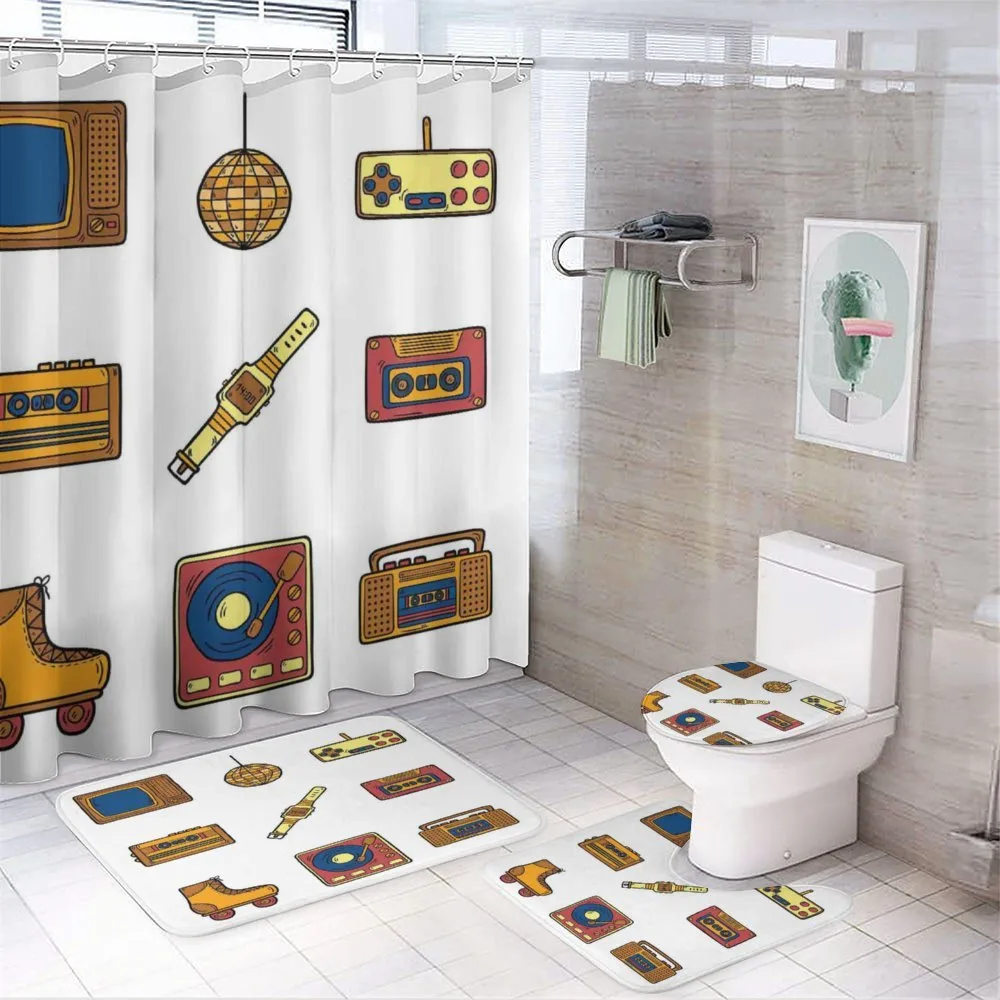 Cartoon Nostalgic — 4-Piece Bathroom Set preview