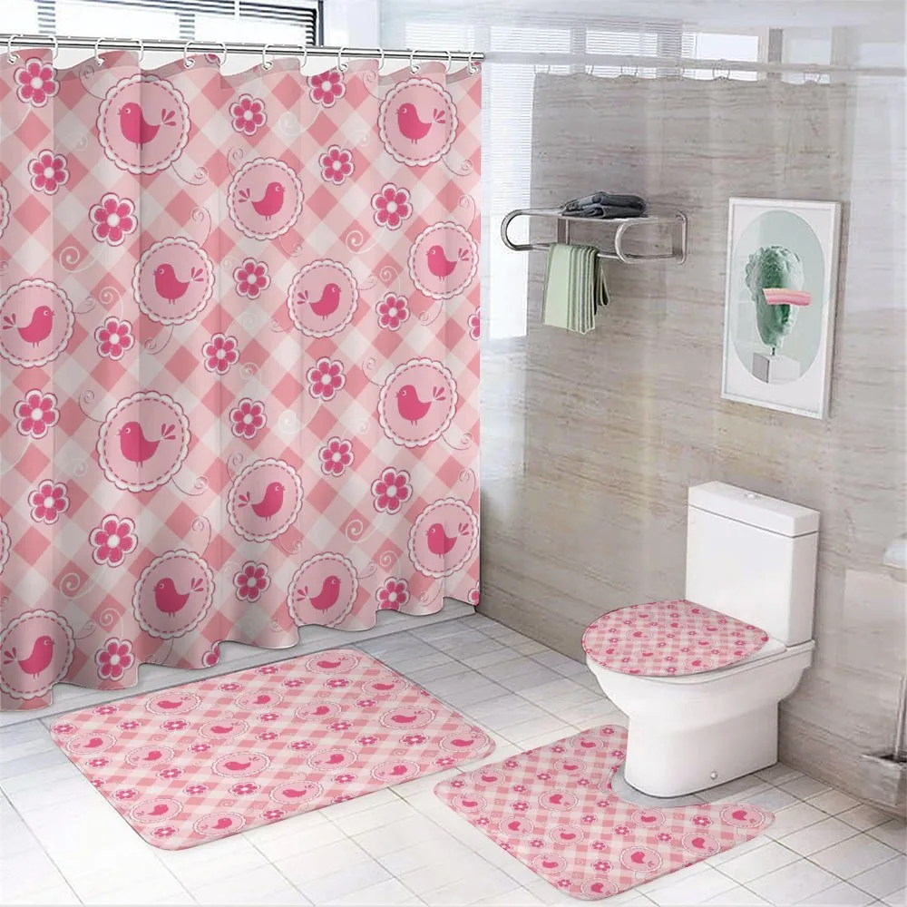 Cheerful Birds Daisy — 4-Piece Bathroom Set preview