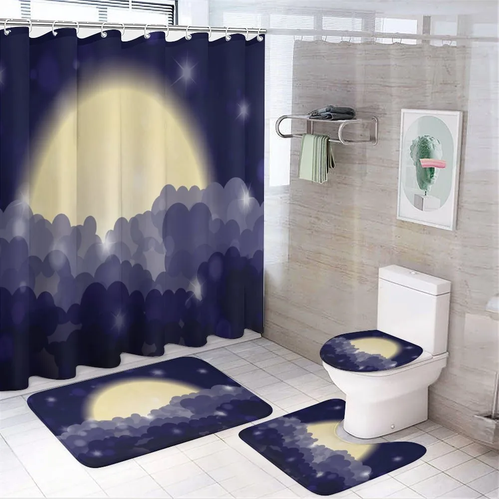 Cloudy Sky View at Night — 4-Piece Bathroom Set preview