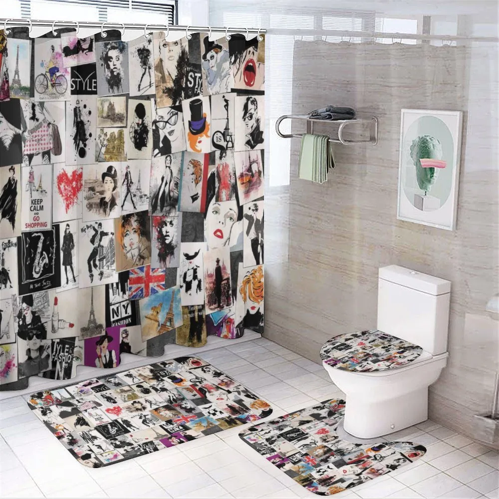Collage Fashion Modern — 4-Piece Bathroom Set preview
