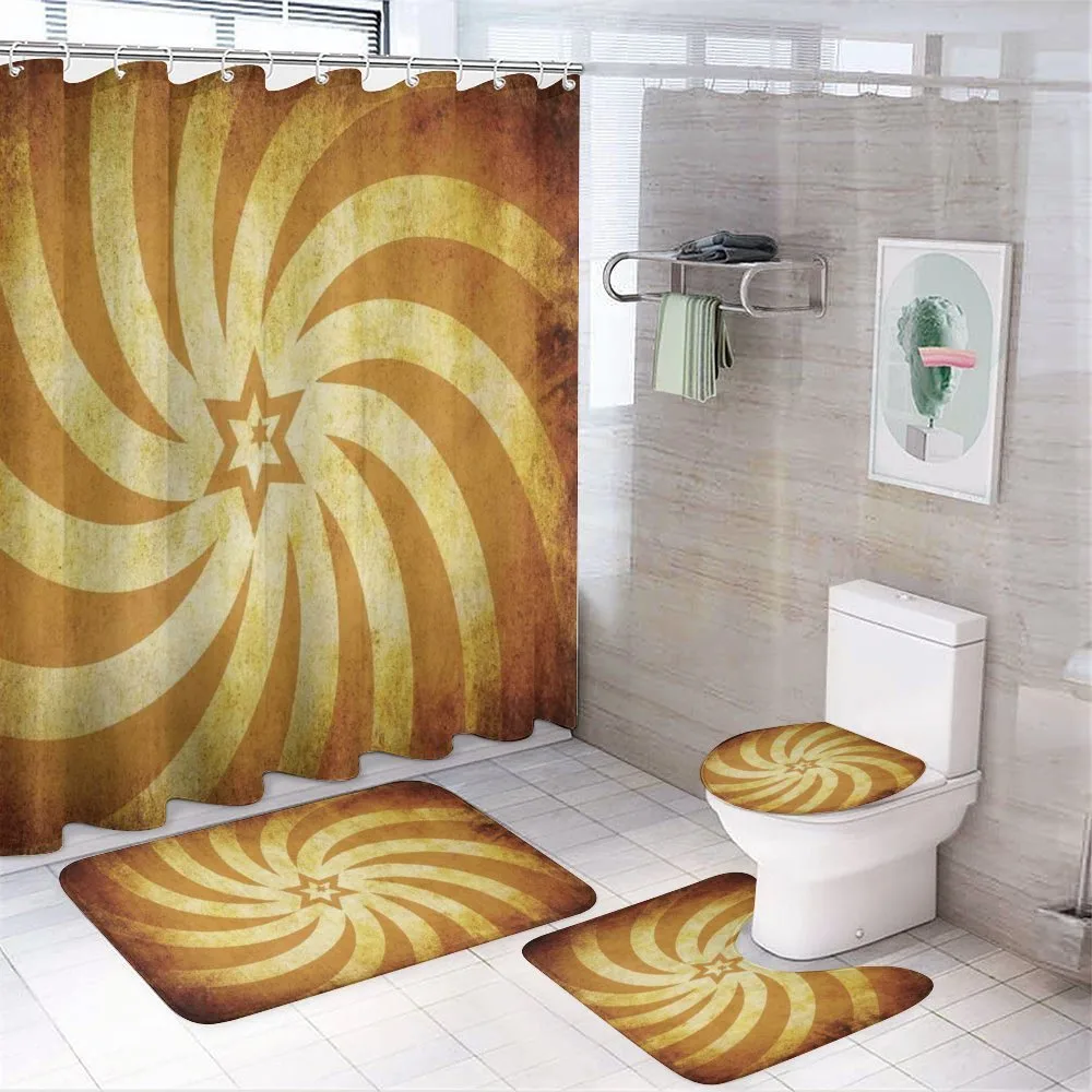 Grunge Star Sunrays — 4-Piece Bathroom Set preview