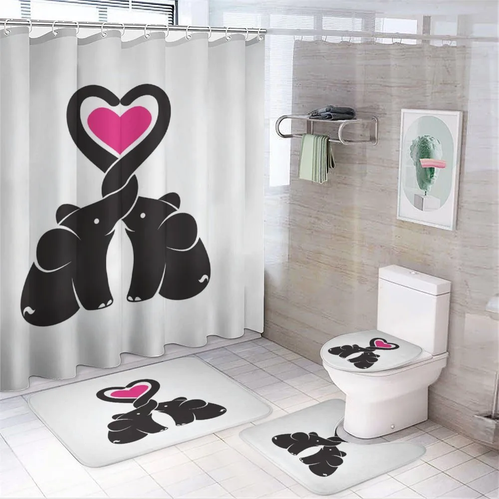 Heart with Animals Trunks — 4-Piece Bathroom Set preview