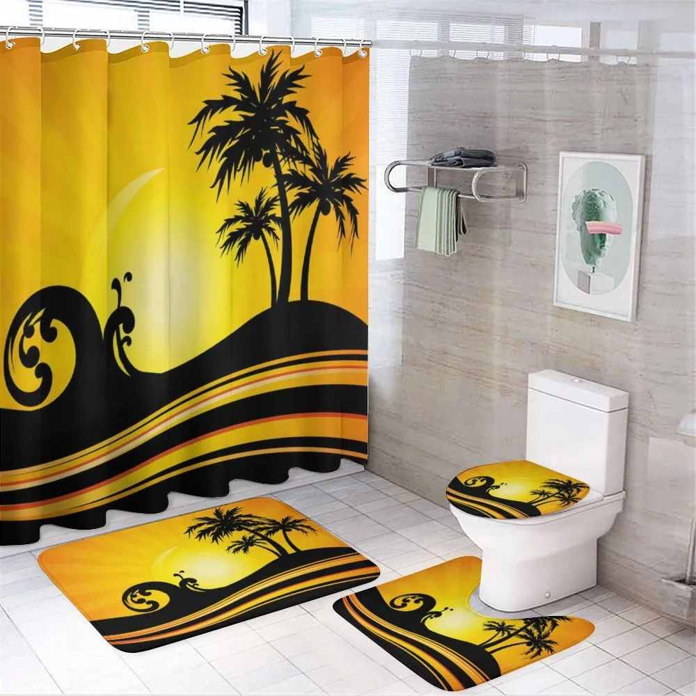 Holiday Waves and Trees — 4-Piece Bathroom Set preview