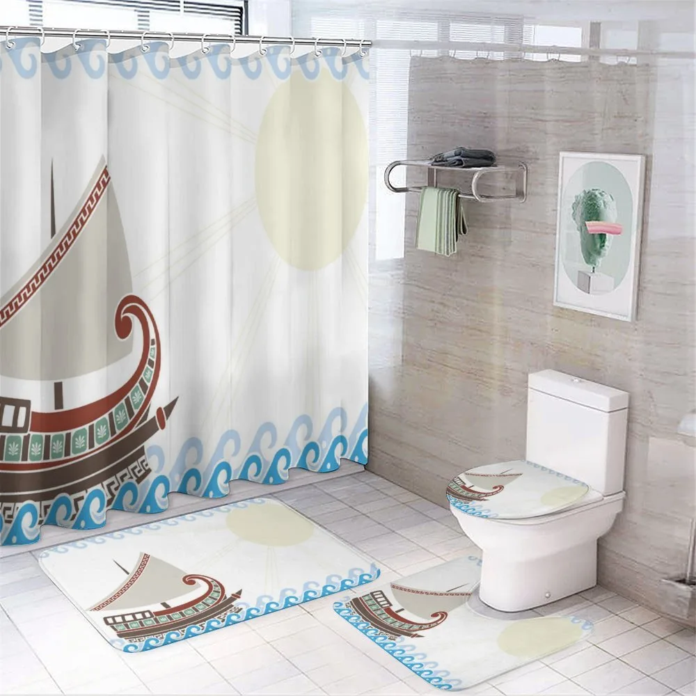 Ornate Greek Ship — 4-Piece Bathroom Set preview