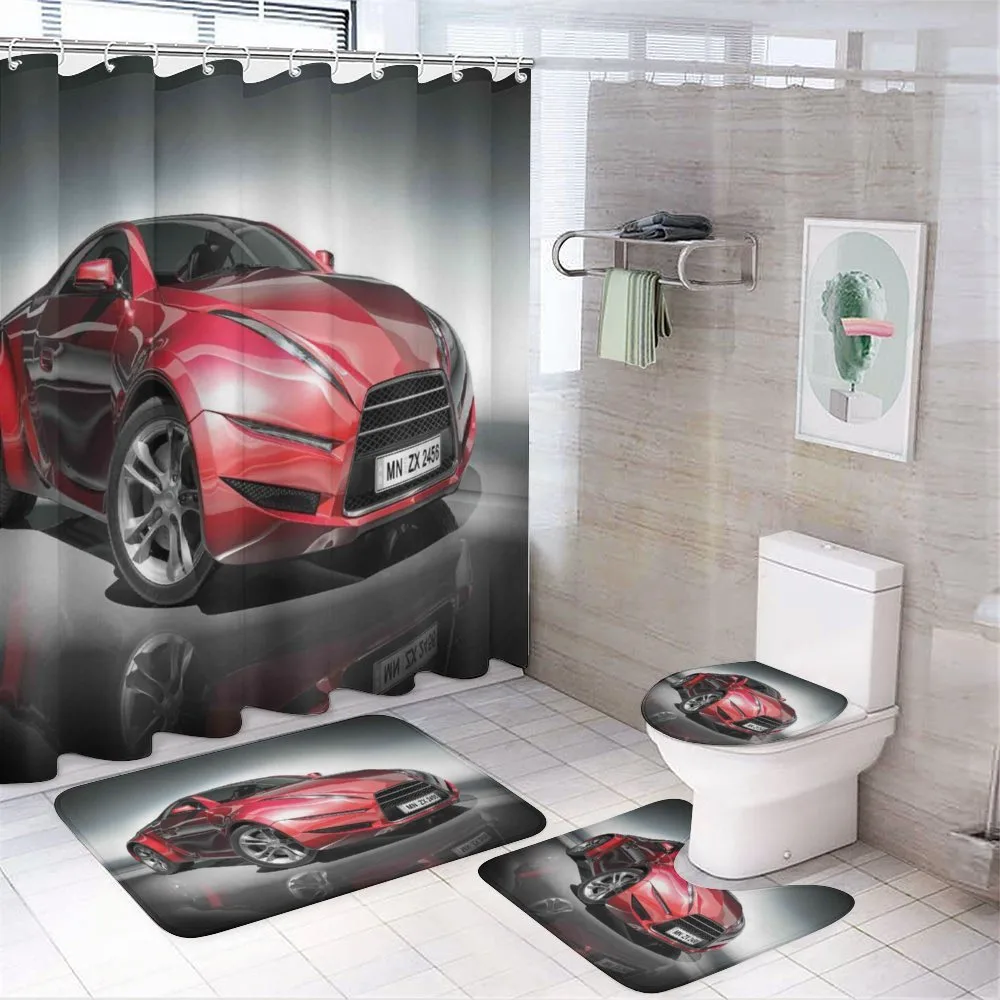 Red Fast Sports Racing Men — 4-Piece Bathroom Set preview