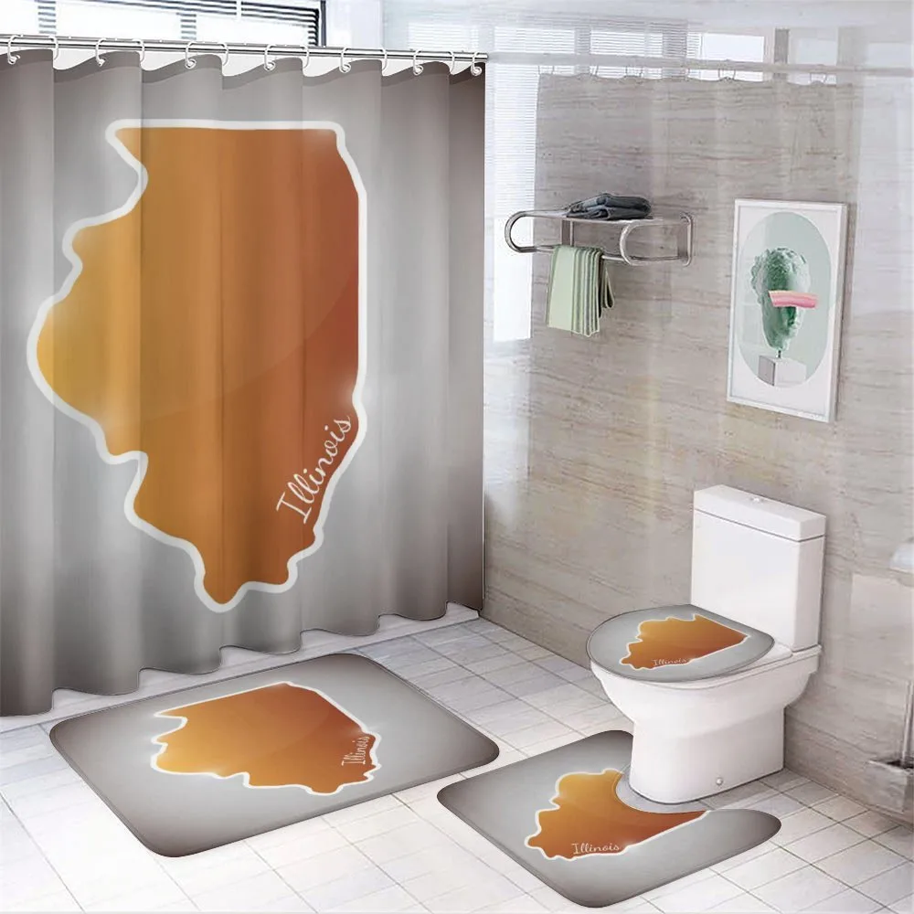 Simple State Map — 4-Piece Bathroom Set preview