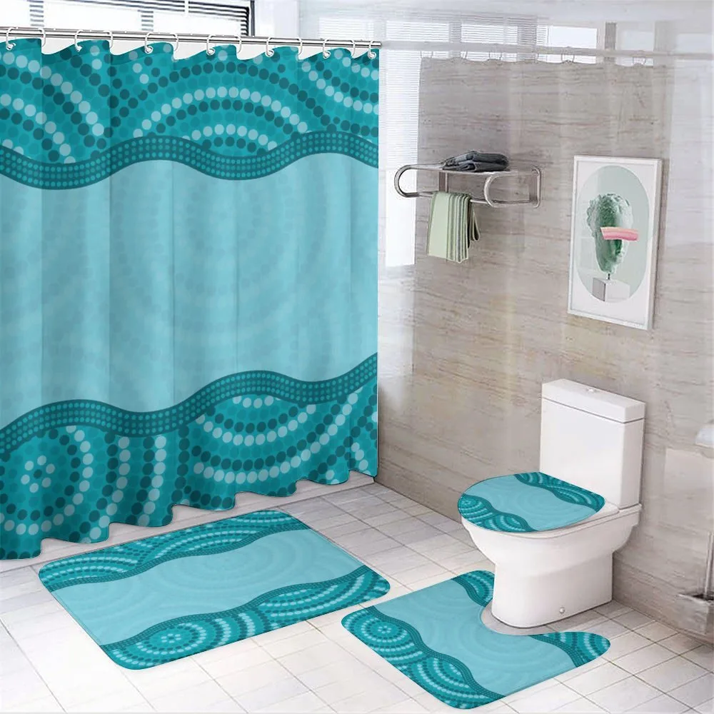 Tribal Dotted Pattern — 4-Piece Bathroom Set preview