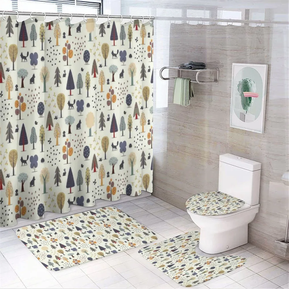 Woodland Trees Animals — 4-Piece Bathroom Set preview