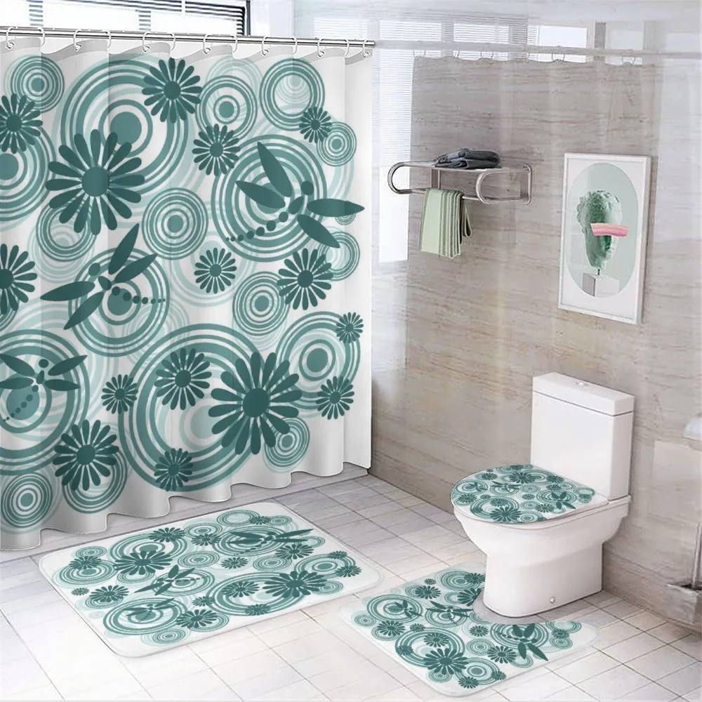 Abstract Daisy Flower — 4-Piece Bathroom Set preview