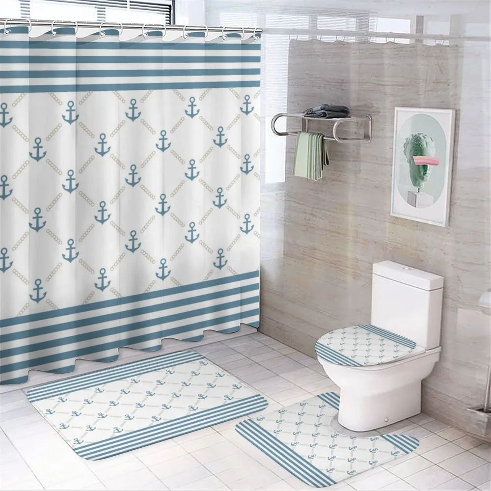 Abstract Stripes Chain — 4-Piece Bathroom Set preview