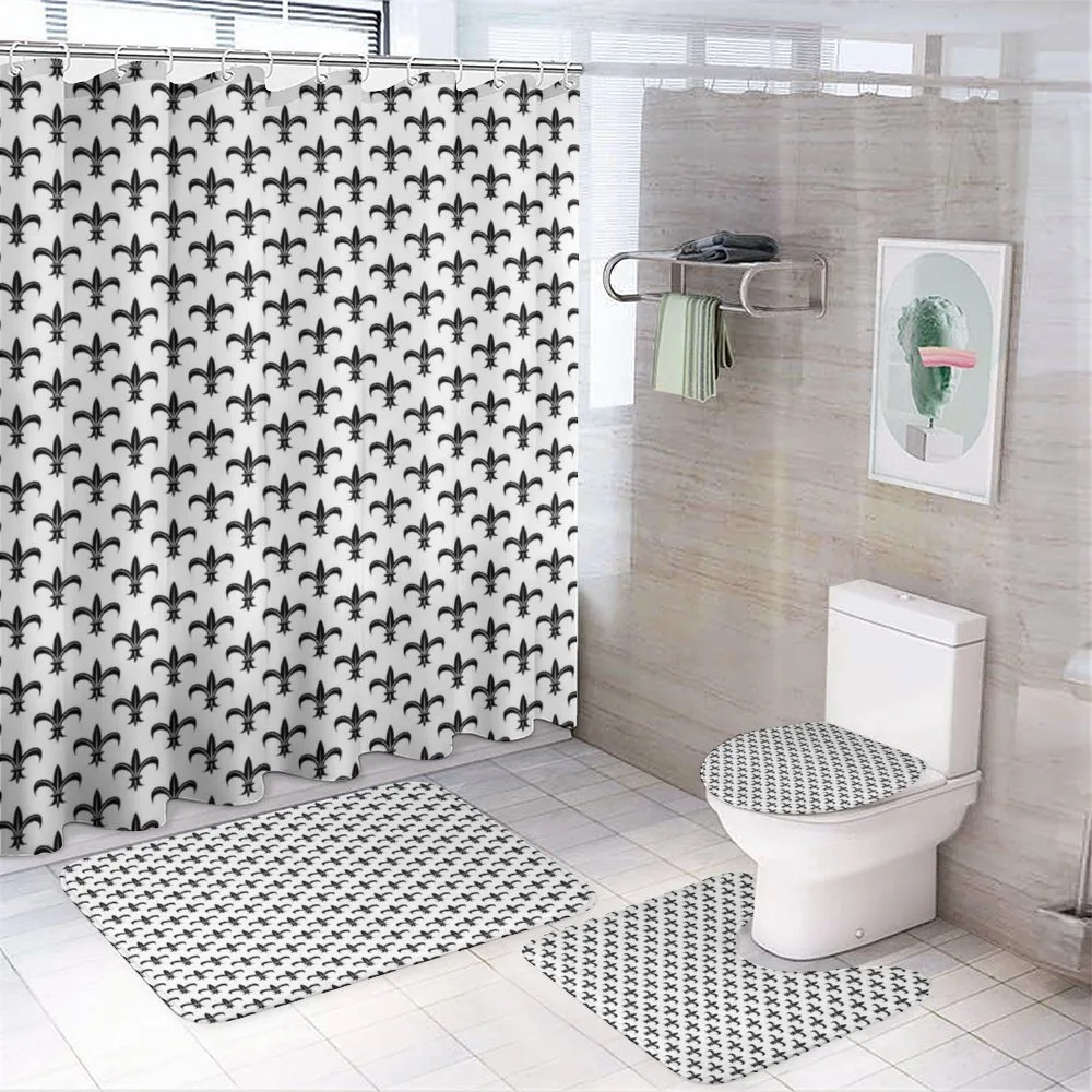 Black Royal Lily — 4-Piece Bathroom Set preview