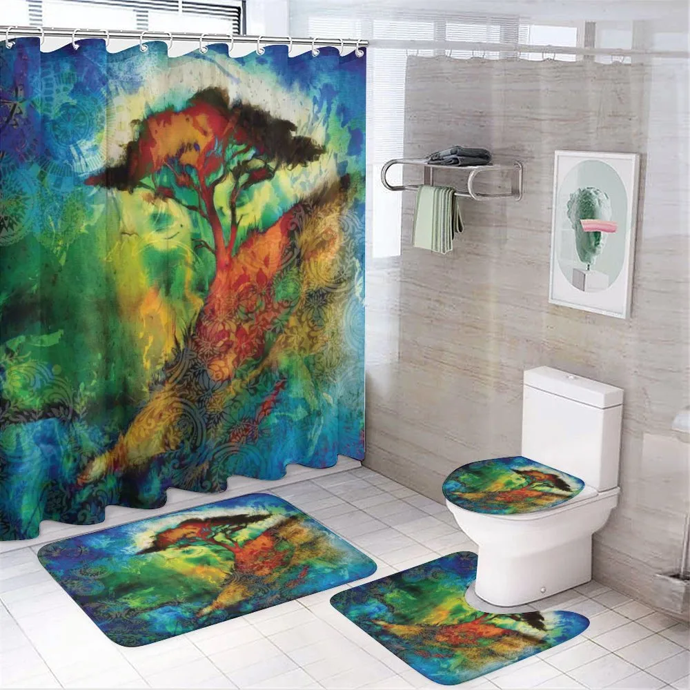 Eastern Grunge Trees — 4-Piece Bathroom Set preview