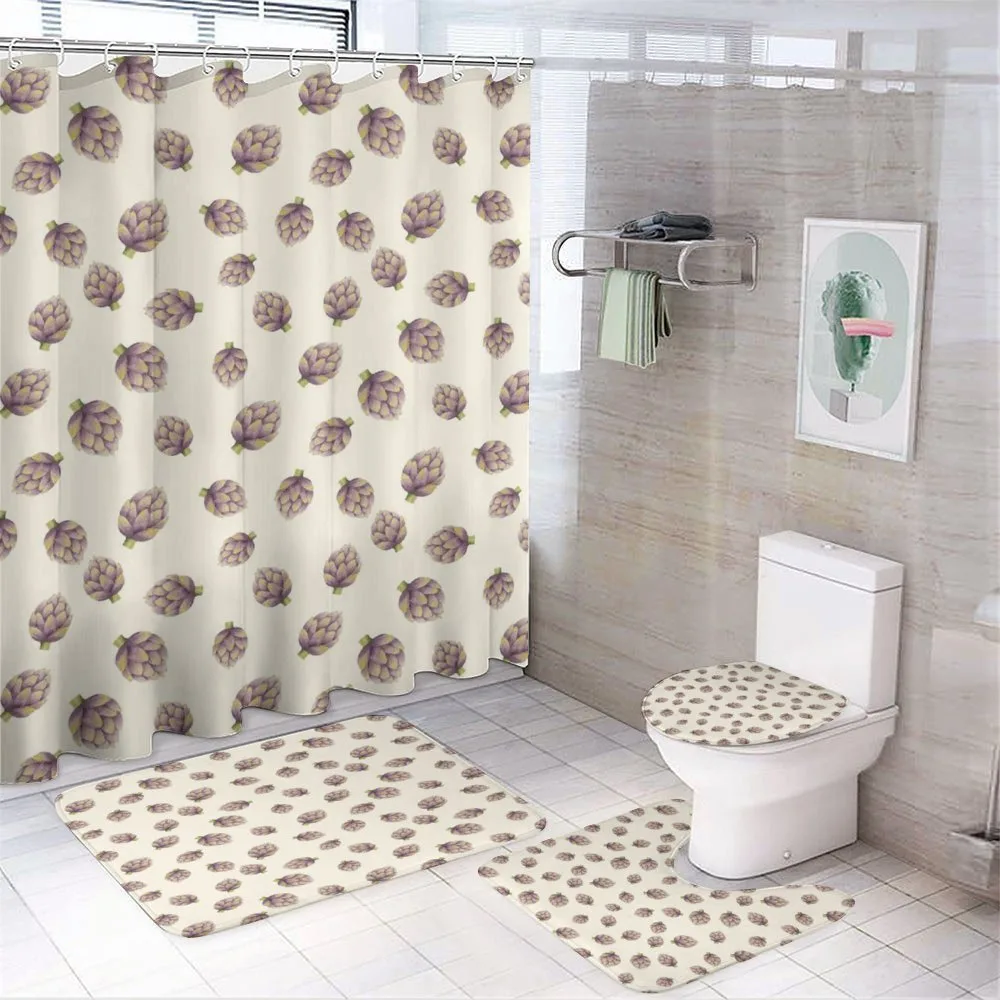 Floral Design Food — 4-Piece Bathroom Set preview